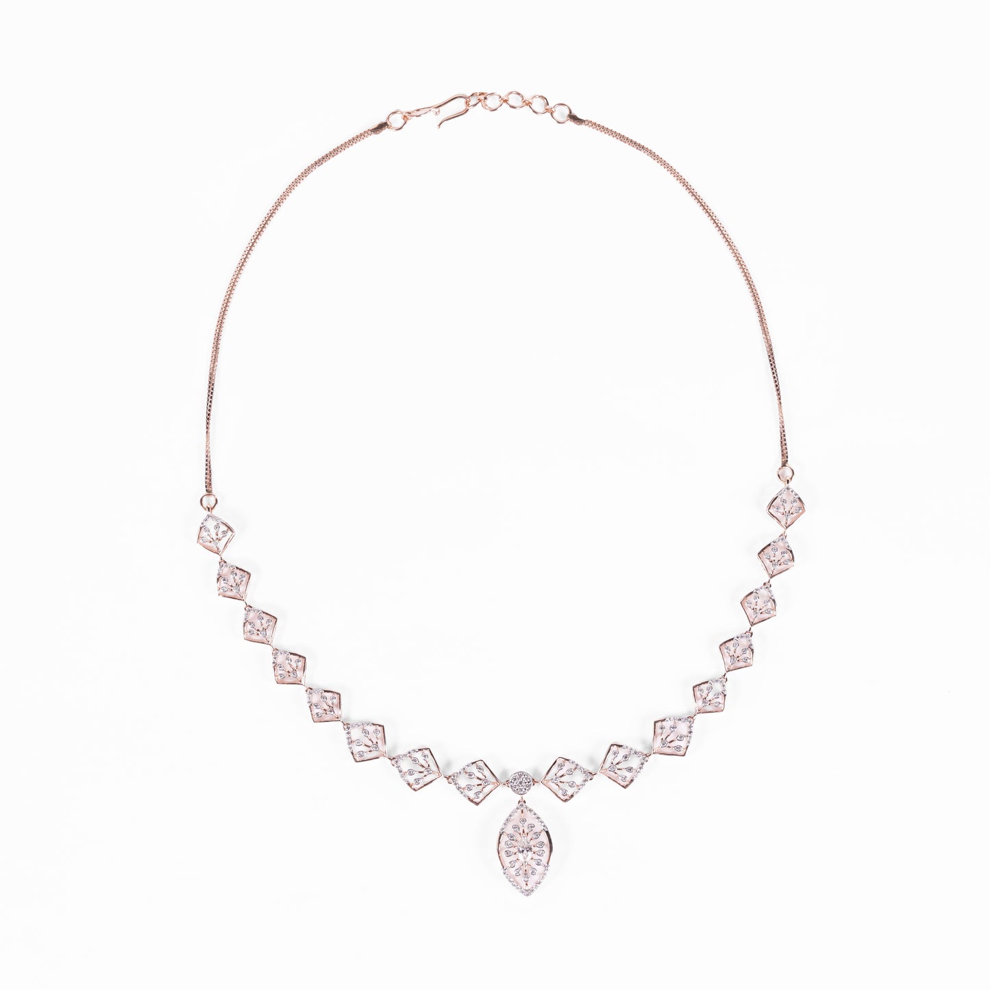 Heart Link Drop Necklace