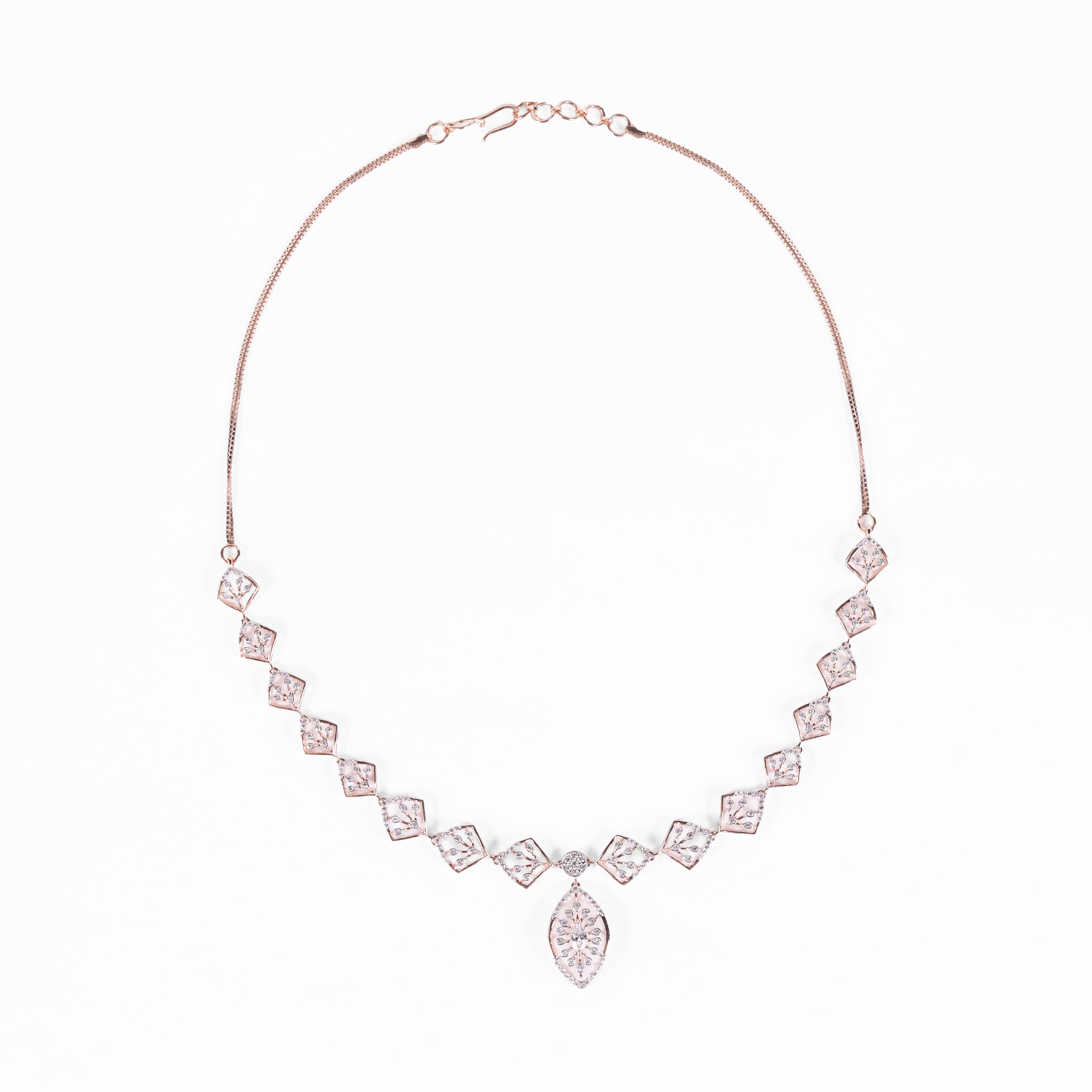 Heart Link Drop Necklace