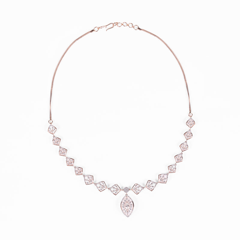 Heart Link Drop Necklace