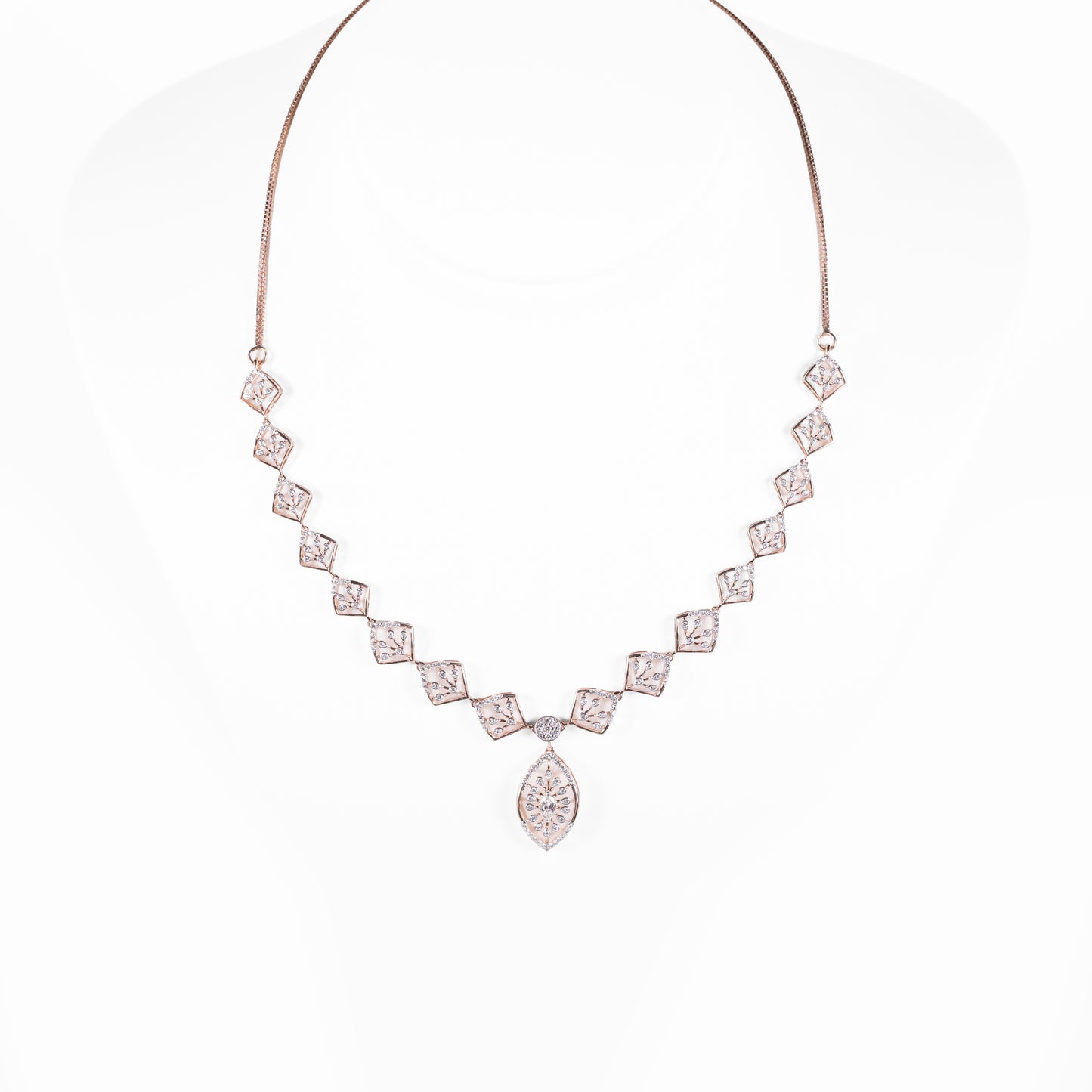 Heart Link Drop Necklace