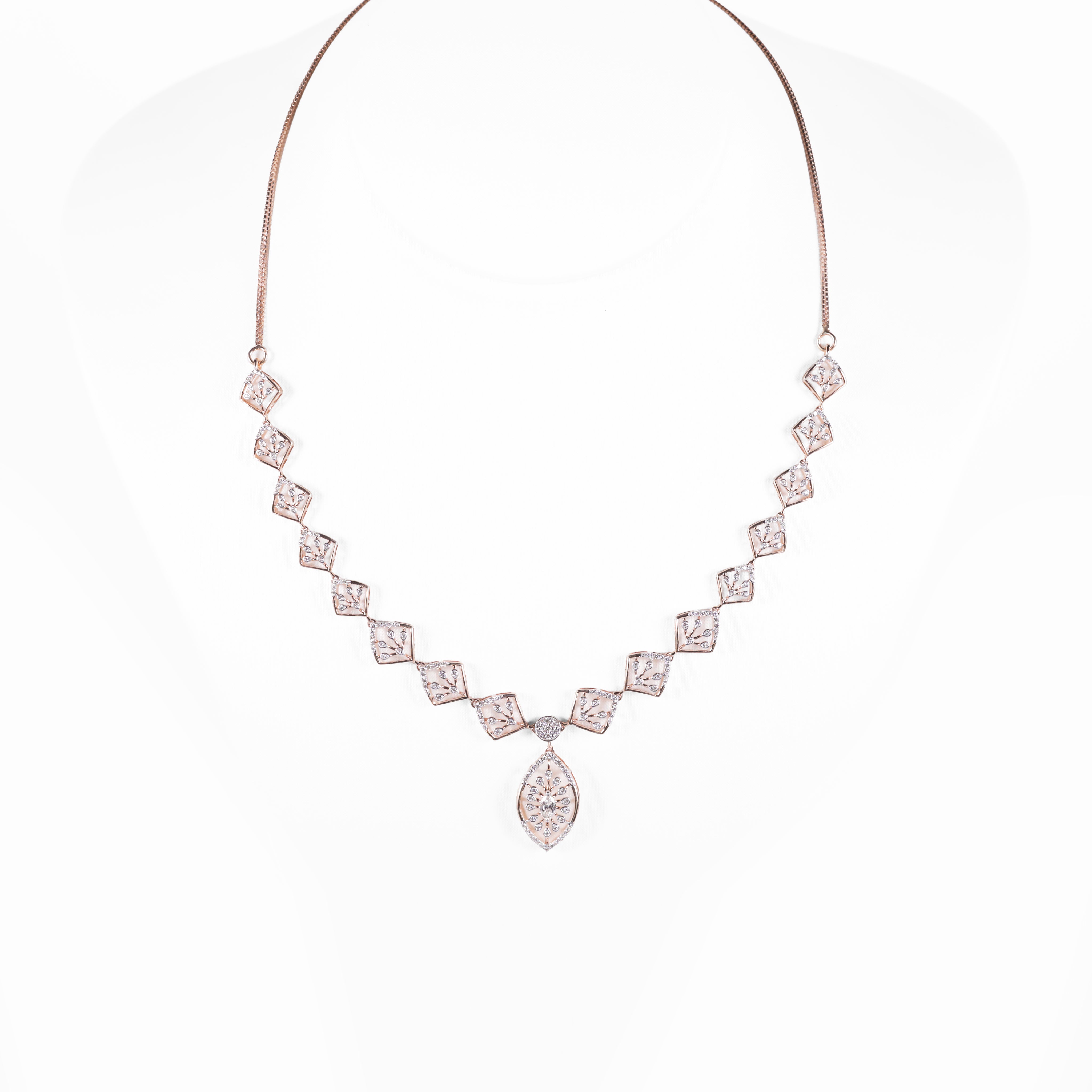 Heart Link Drop Necklace