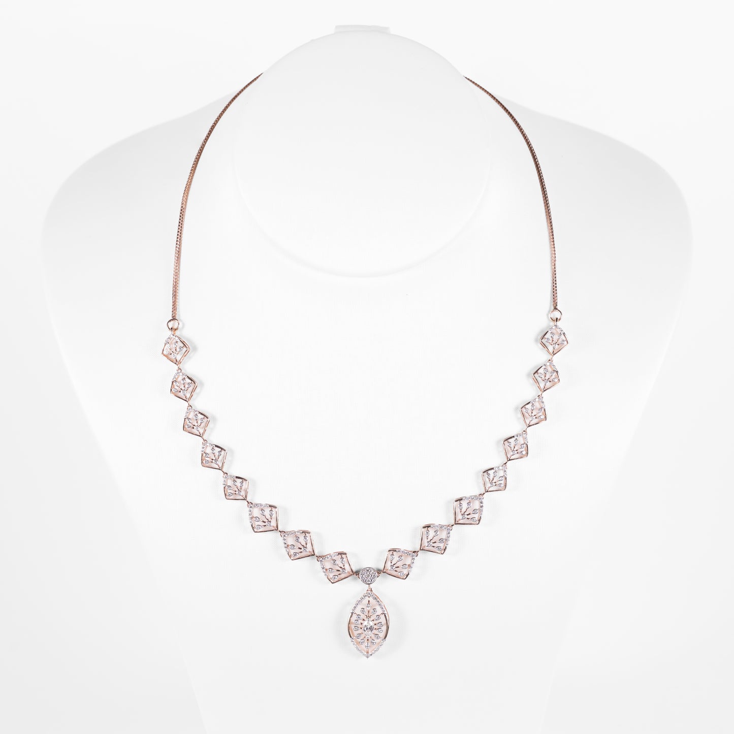Heart Link Drop Necklace