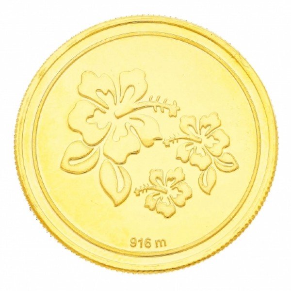 916 Purity 16 Grams Flower Gold Coin